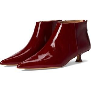 NEW Steve Madden Grant Ankle Boots Pointed Toe Patent Leather Red Womens Size 7M
